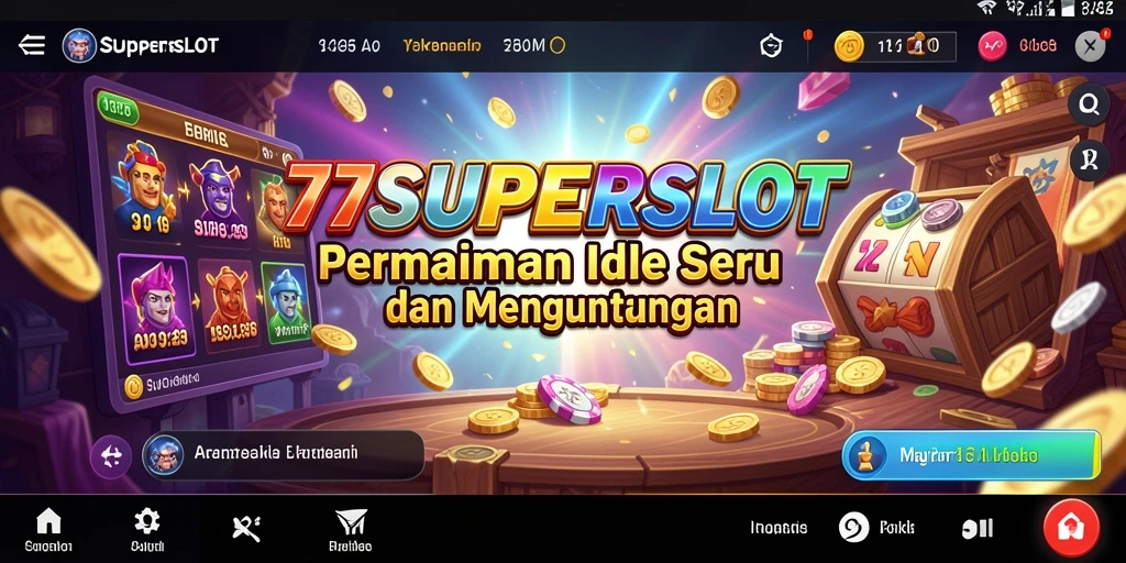 Tampilan gameplay 77SUPERSLOT yang menarik dan penuh warna.