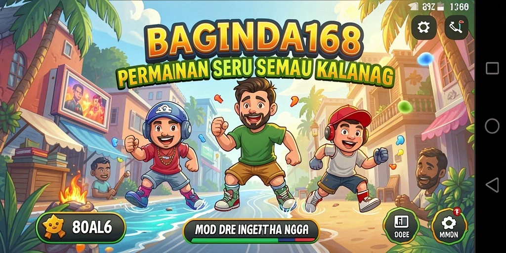 Screenshot gameplay BAGINDA168 menampilkan aksi seru penuh warna.