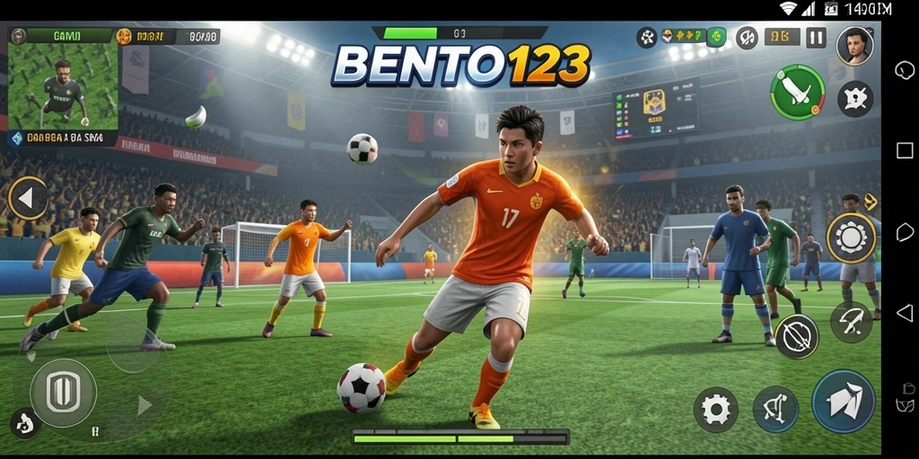 Tampilan gameplay seru dari BENTO123 dengan aksi olahraga yang dinamis.
