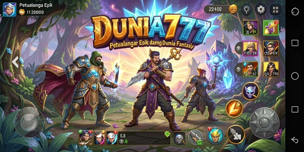 Tampilan gameplay DUNIA777 yang menakjubkan dan mendebarkan.