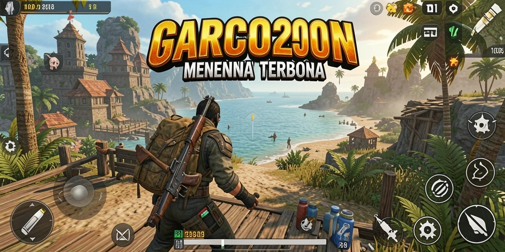 Tangkapan layar gameplay <strong>GARCO200</strong> yang menampilkan petualangan seru di alam yang indah.