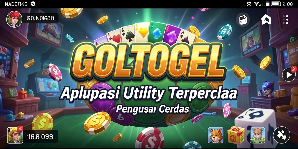 Tampilan utama GOLTOGEL dengan fitur aplikasi Utility yang mudah digunakan.