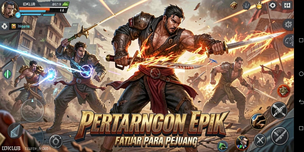 Gameplay seru dan intens dalam game Fighting IDKLUB.