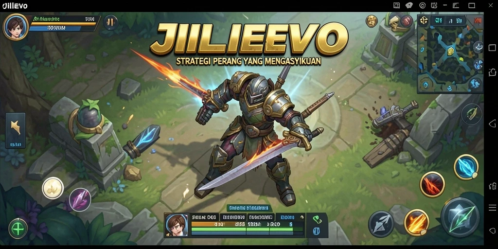 Tampilan screenshot gameplay JILIEVO yang menampilkan strategi pertempuran yang mendebarkan.
