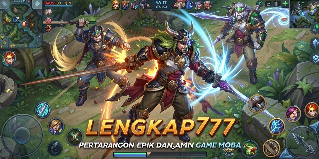 Screenshot gameplay epik di LENGKAP777 dengan aksi tim yang mendebarkan.