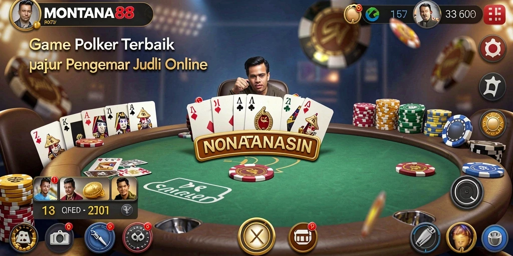 Tampilan menarik dari gameplay Poker di MONTANA88.