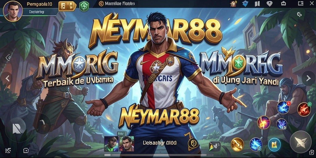 Screenshot gameplay NEYMAR88 menampilkan aksi pertarungan yang mendebarkan.