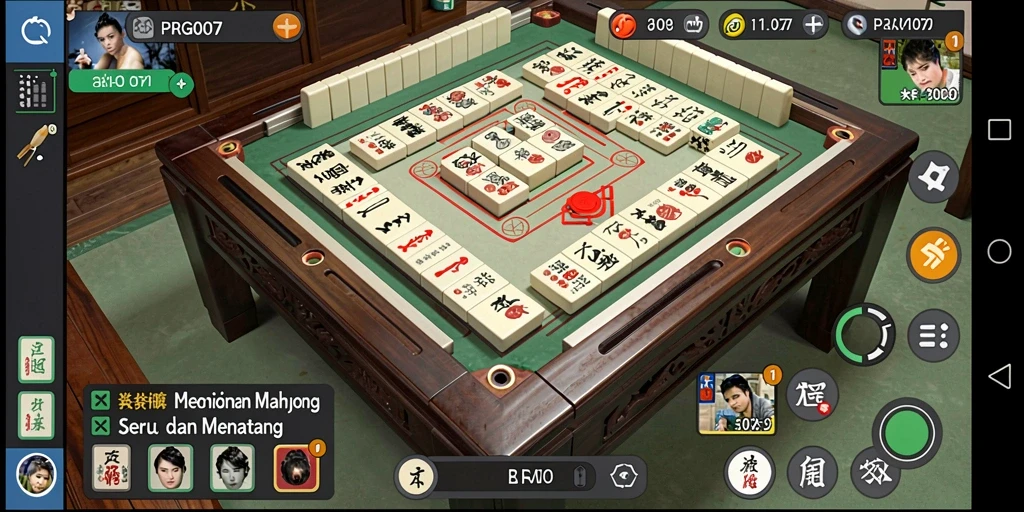 Screenshot gameplay PRG007 menampilkan keseruan bermain Mahjong.