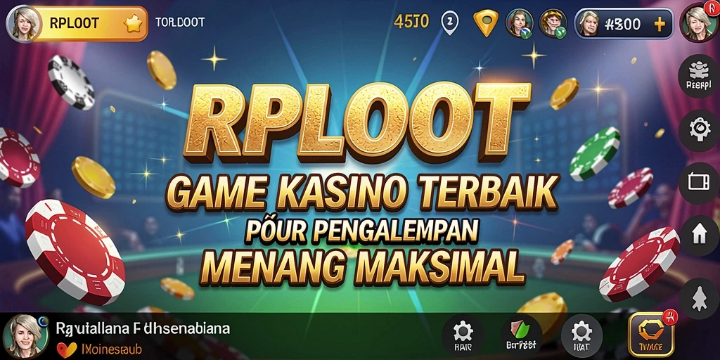 Screenshot gameplay RPLOOT menampilkan aksi seru permainan Kasino.